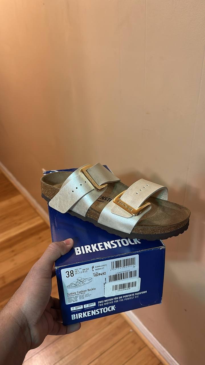Birkenstock 1029492 Sydney Luxe Buckle Slides SIZE 38