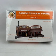 Bachmann Bank & General Store Ho Scale Kit Plastic Model Building 2913