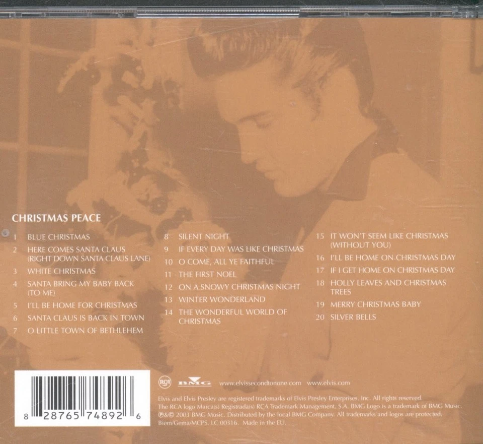 Elvis Presley Christmas Peace CD Europe Rca 2004 Has info-sticker on front - Bild 2 von 3