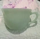 Vintage 50s Fire King Jadeite Jane Ray Ribbed Coffee Tea Cup