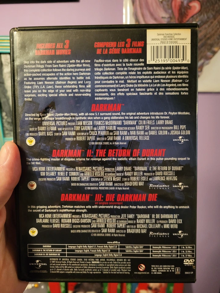 Darkman Trilogy Dvd (2007) 2-Disc Set Widescreen Bilingual Version  - Image 2 of 4