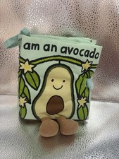 I am a avocado Jellycat Crinkle Sensory Book  Retired JELLY8073F Baby Toy - VGC