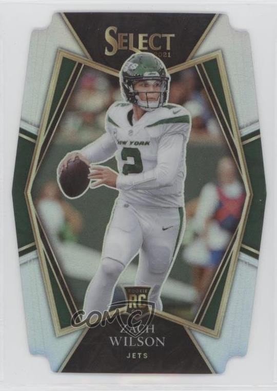 2021 Panini Select Premier Level Silver Prizm Die-Cut Zach Wilson #144 Rookie RC