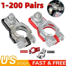 Heavy-Duty Battery Terminal Connectors Top Post Positive/ Negative Universal Lot