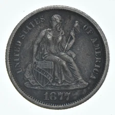 1877-CC Seated Liberty Dime *6168