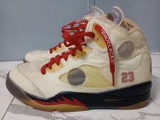 Nike Air Jordan 5 Retro SP x Off-White Sail DH8565-100 Size 9.5