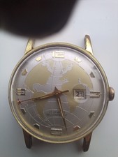 Rare Vintage Auto Gerflex World/Globe map, gold plated working 
