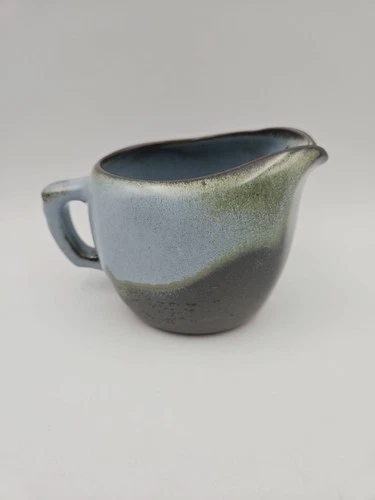 Frankoma Woodland Moss Blue Creamer