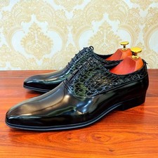 Fashion Men's Leather Lace Up Oxfords Dress Business British Wedding Party Shoes