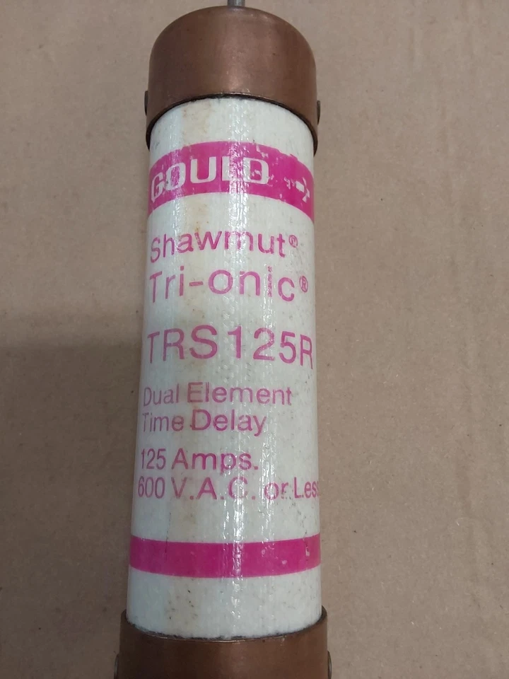 GOULD-SHAWMUT TRS125R TRI-ONIC Dual Element TIME-DELAY FUSE - Image 2 of 4