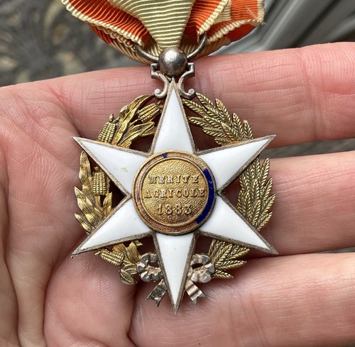 Vintage Französische Landwirtschaft des Ordens Verdienstmedaille Landwirtschaft Frankreich Verdienst Agricole - Bild 2 von 10