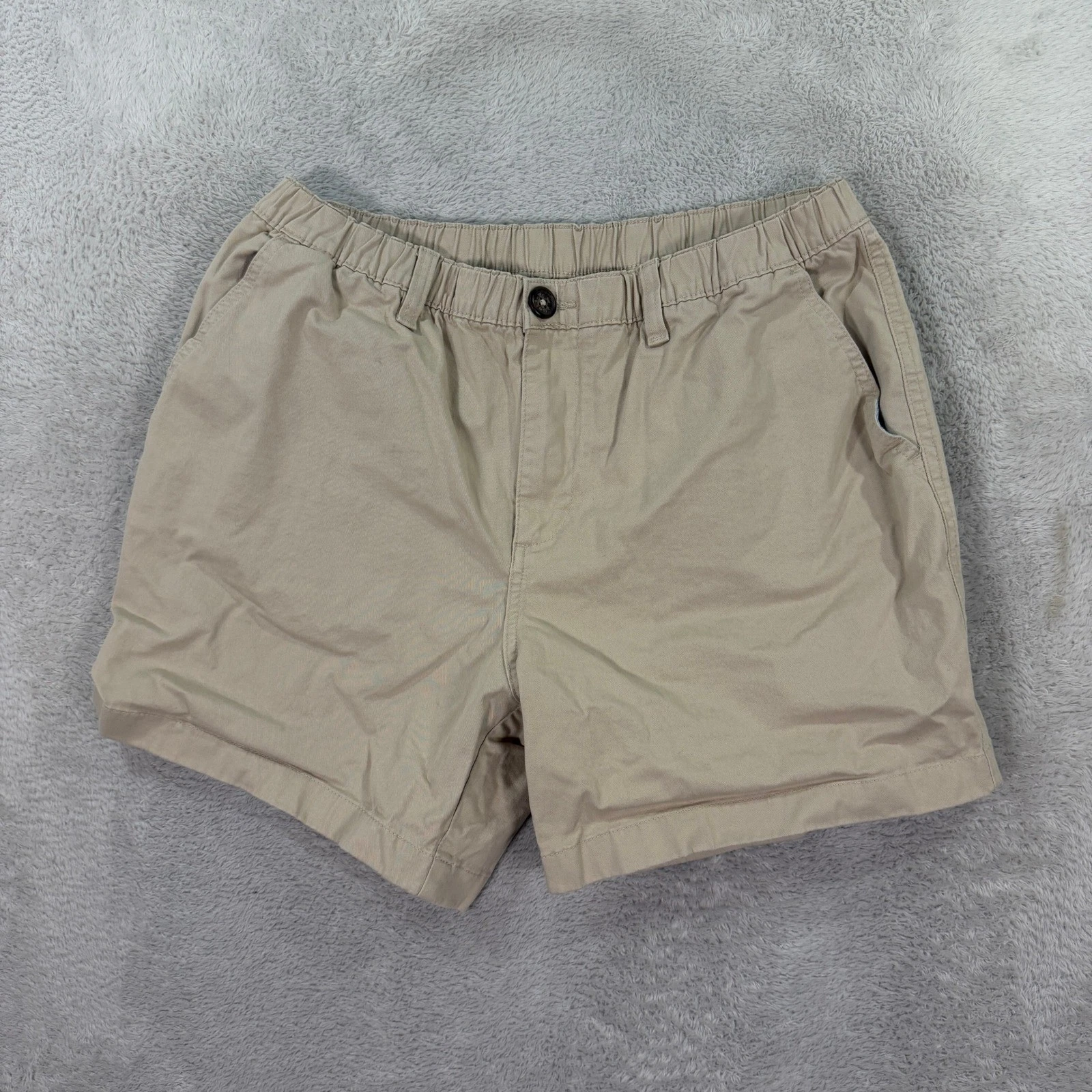 Chubbies Mens Large Regular Fit Khak-Attack 5.5" Inseam Khaki Chino Shorts Tan