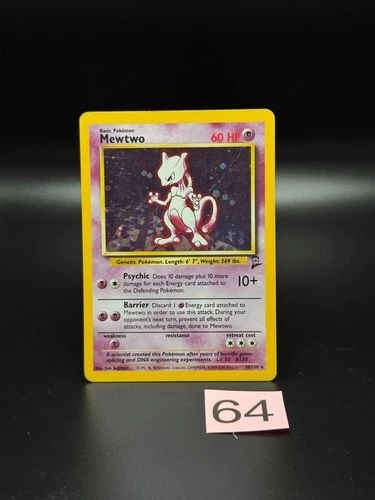 Mewtwo 010/130 Base Set 2 Holo Rare Original Vintage Pokemon Card