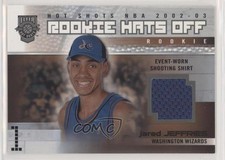 2002 Fleer Hot Shots Rookie Hats Off Shooting Shirt /350 Jared Jeffries #179 kx2