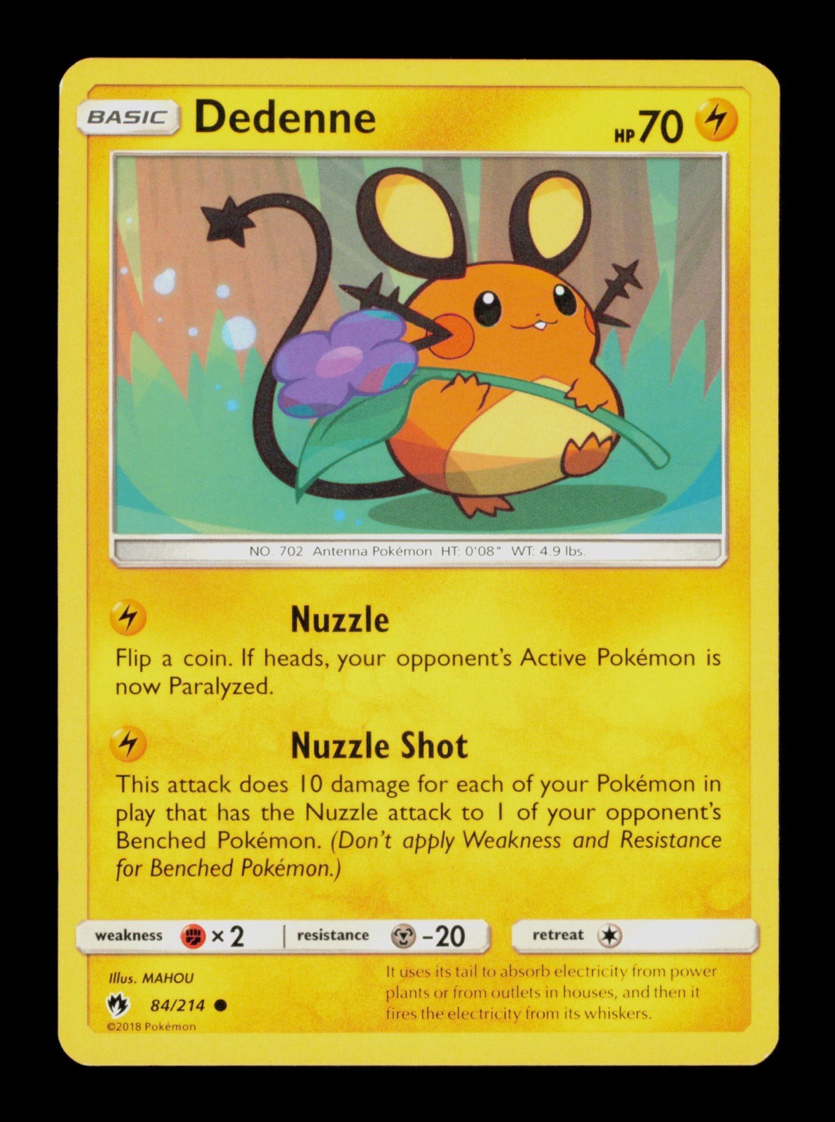 Dedenne 84/214 Pokemon Lost Thunder Trading Card TC