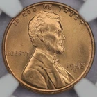 1945-D 1c Lincoln Wheat Cent - NGC MS 67 RD