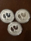 2017 Australia Perth Year of the Rooster Lunar Series II  1/2 oz 999 lot of 3 ￼