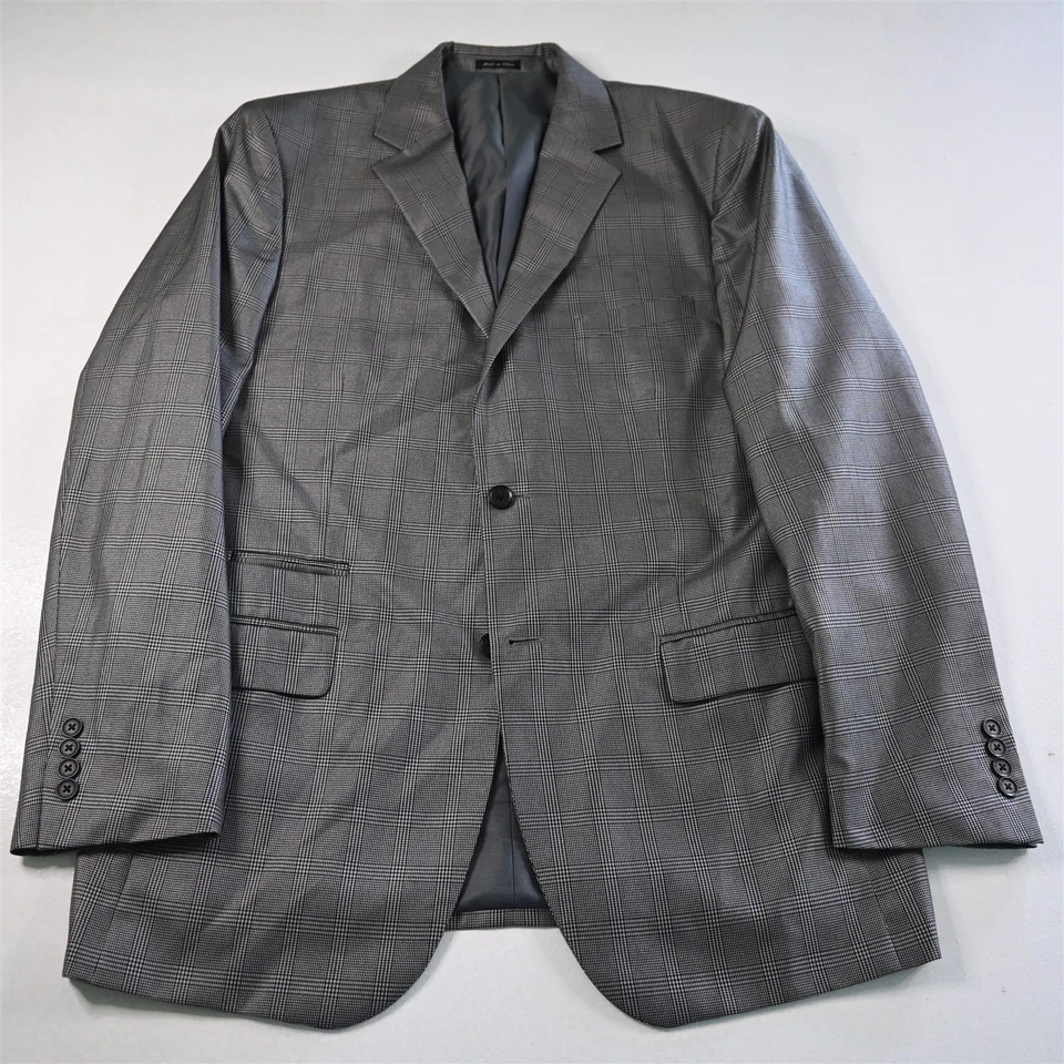 Steve Harvey 44L 38x30 Gris Cuadros Glenn Hombres Chaqueta Pantalones Traje Foto 2 de 4
