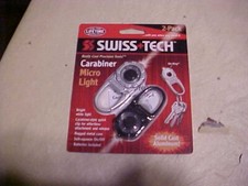 2 pack Swiss Tech Carabiner Micro Light -Colors Vary-Sorry, No Color Choice