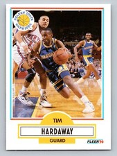 1990-91 Fleer #63 Tim Hardaway RC Rookie Golden State Warriors