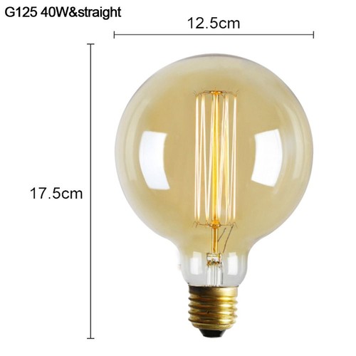 Ball light Screw connector Glass Vintage Retro Bulb Edison Lamp Filament - Picture 14 of 28