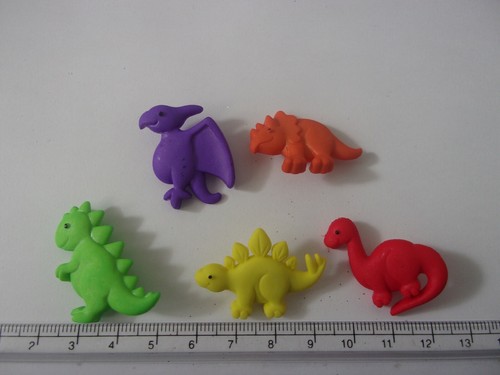 Dress It Up Buttons 5807 Prehistoric Pets Dinosaur Novelty Craft Buttons
