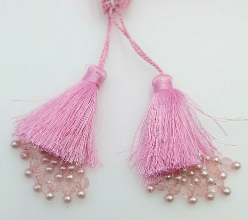 FCL 1 Pair 5 cm Indian Thread Tassel for Curtain Edge Blouse Lehenga Wedding - Picture 31 of 36
