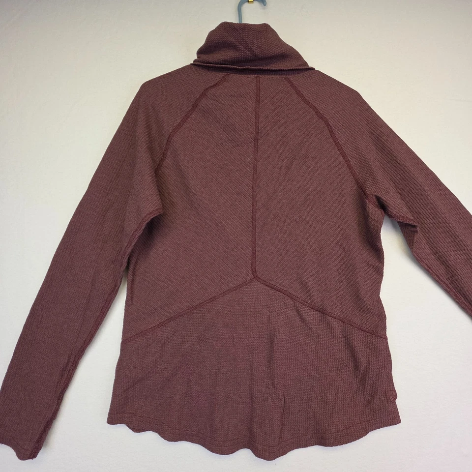 Suéter Kuhl Mujer M Petra Púrpura Cuello Alto Térmico Tejido Gofre Acogedor Cabincore Foto 3 de 4