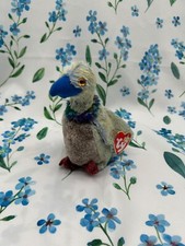 Ty Beanie Baby “Buzzy” Beautiful Cobalt Blue and Gray Buzzard Vulture Bird