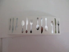 Mrs. Grossmans Stickers Reflections Vintage 1997 Silverware Fork Spoon Knife