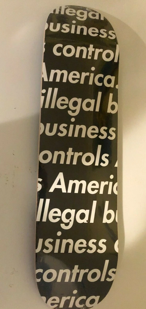 Supreme Illegal Business Controls America Skateboard SS18 BLACK IBCA Box  Logo