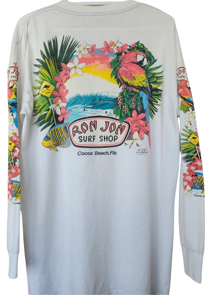 Vtg 80's 1989 Ron Jon Surf T-shirt Single Stitch Onieta Tag | eBay