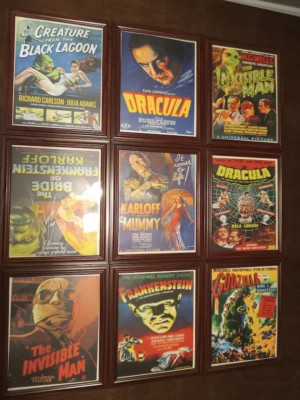 9-8x11''Pcs authentic Scary Movie posters in wall frames Buy Now $85 set F/S