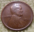 1922 No D Strong Reverse Lincoln One Cent 1c Penny Solid XF