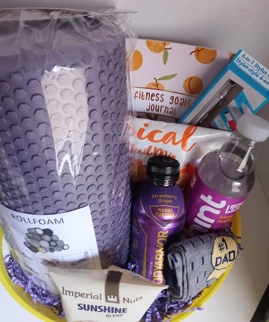 Roller Foam & Treats Dad's Birthday, Thinking of You, Gift Basket