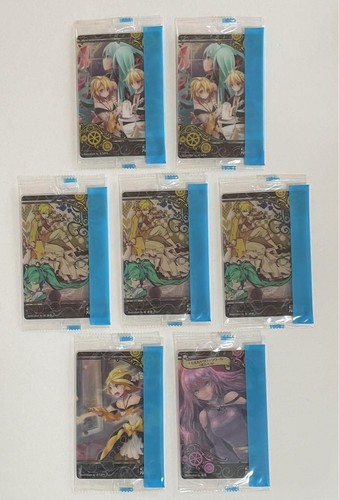 Hatsune Miku Evil Girl Wafer Clear Card Set of 7 - Collectible