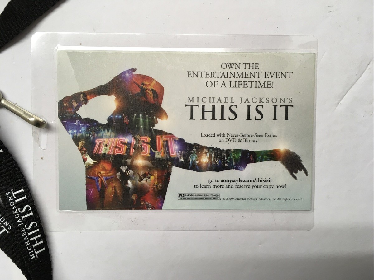 Michael Jackson This Is It Movie Lanyard and Movie Ticket 10/30/09