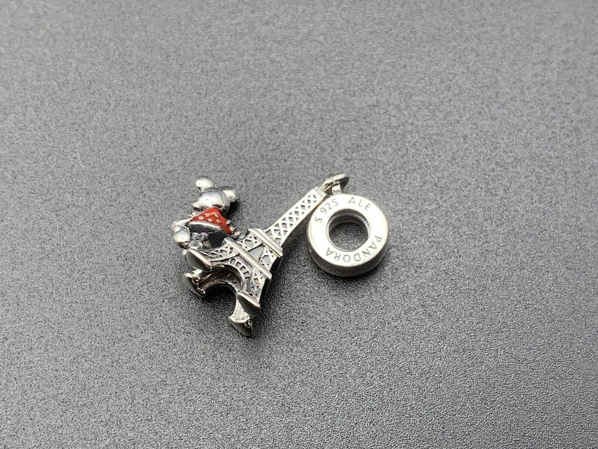 Genuine Pandora Silver Disney Paris Minnie Eiffel Tower Dangle