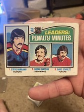 1976-77 Topps #4 '75-76 Penalty Minutes Leaders Dave Schultz Durband Watson
