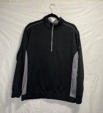 Nike Golf Tour Performance 1/4 Zip Pullover Mens Large Black Fleece Lined Therma