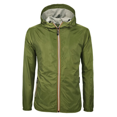 PERLETTI Giacca Impermeabile Uomo Antivento Leggera - Impermeabile Pioggia Sportivo con Cappuccio e Dettagli Catarifrangenti - Trench Giacca a Vento Uomo Antipioggia Corsa Trekking Outdoor (S, Blu