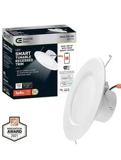 Commercial Electric 5 in./6 in Smart Hubspace Color Selectable LED Recessed Trim