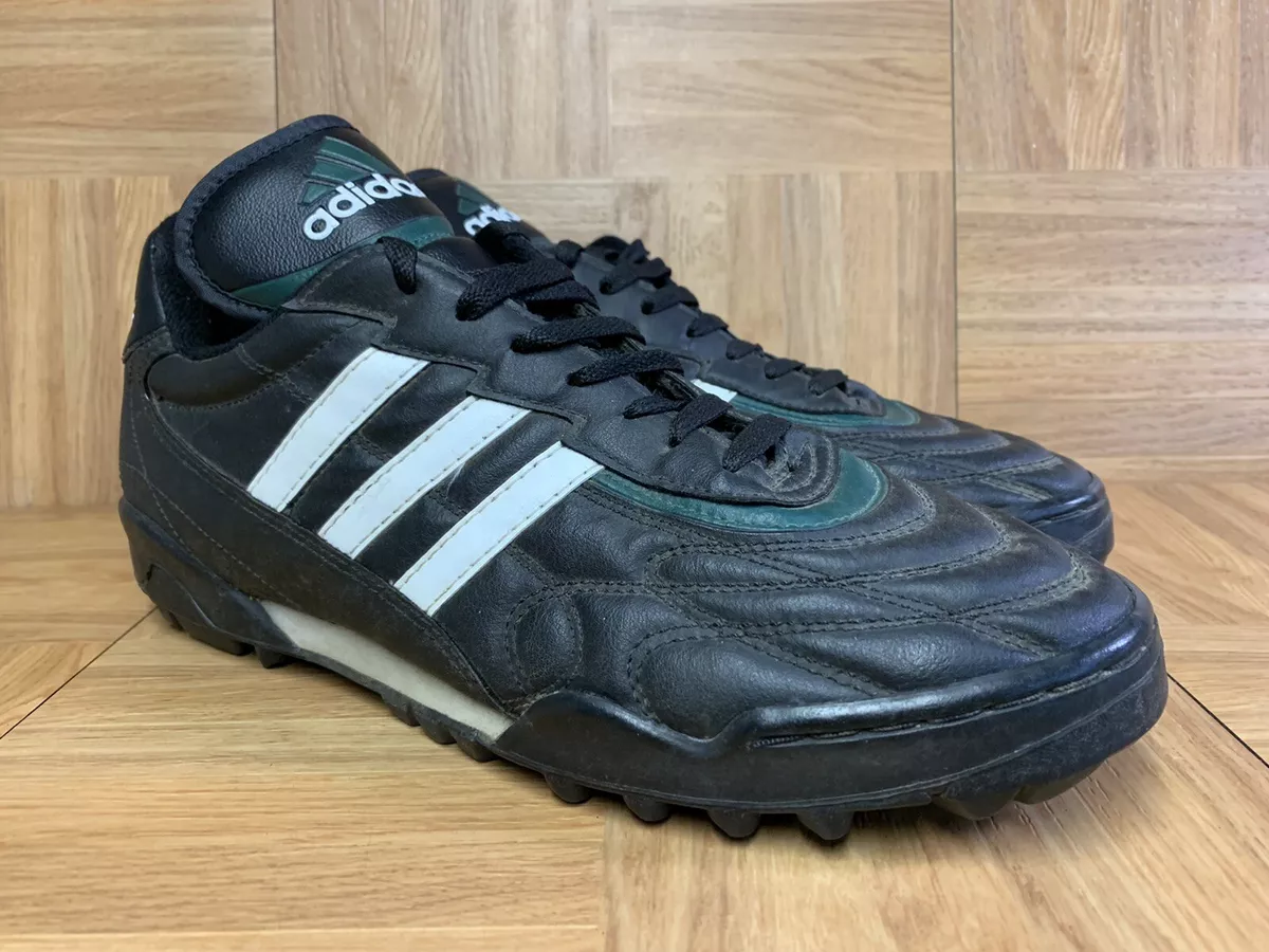 Adidas Questra 1997 Black Leather Pine Green Indoor Turf Shoes Sz 11 | eBay