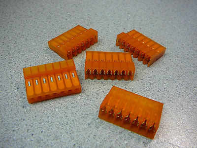 AMP IDC CONNECTOR 7-Pos 3.96mm R/A Female Cable Mount **NEW** Qty.5