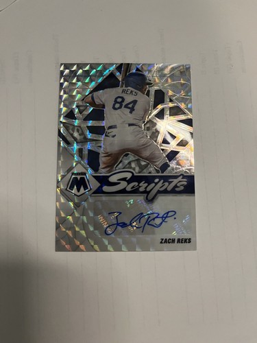 2022 Panini Mosaic Baseball Scripts Zach Reks Auto #SC-ZR - Picture 2 of 6