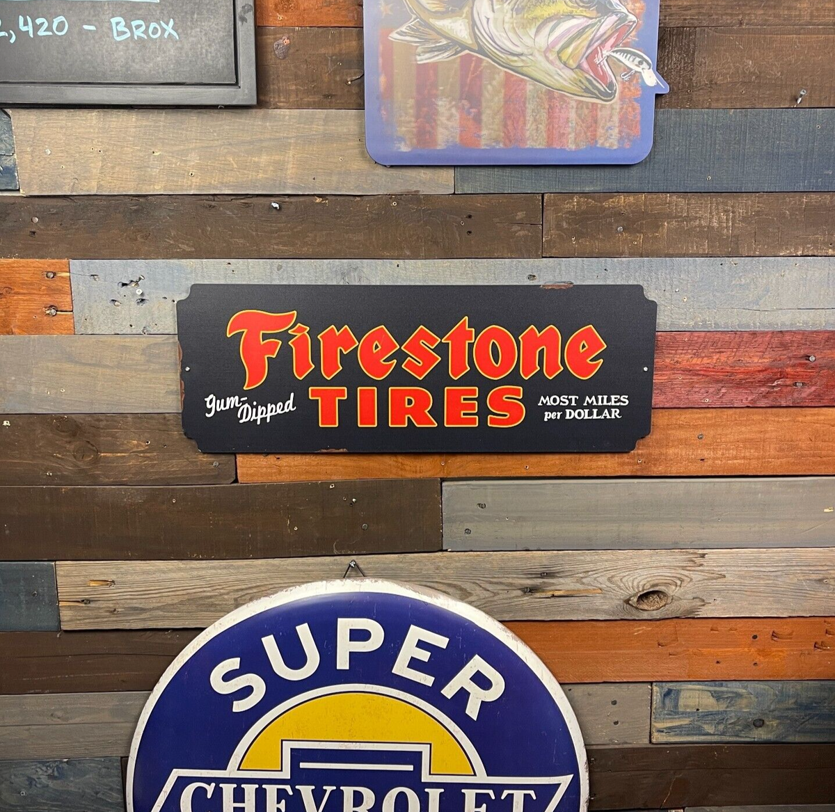 Firestone Tires Gum Dipped Most Miles Per Dollar Vintage Metal