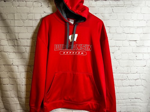 Wisconsin Badgers langärmeliger Hoodie für Herren Größe XL 46/48