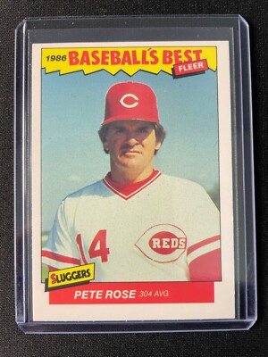 1986 Fleer Baseball's Best Sluggers vs. Pitchers Pete Rose #29 of 44 Reds!!!