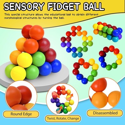6 Sensory Stones – Fidget Spielzeug Gegen Stress, Für Kinder & Erwachsene, Aus Strapazierfähigem Silikon