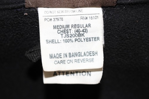 C.E. Schmidt Workwear Softshell Jacket Men's Medium Fleece Lined TJS200BK Black - Picture 7 of 11